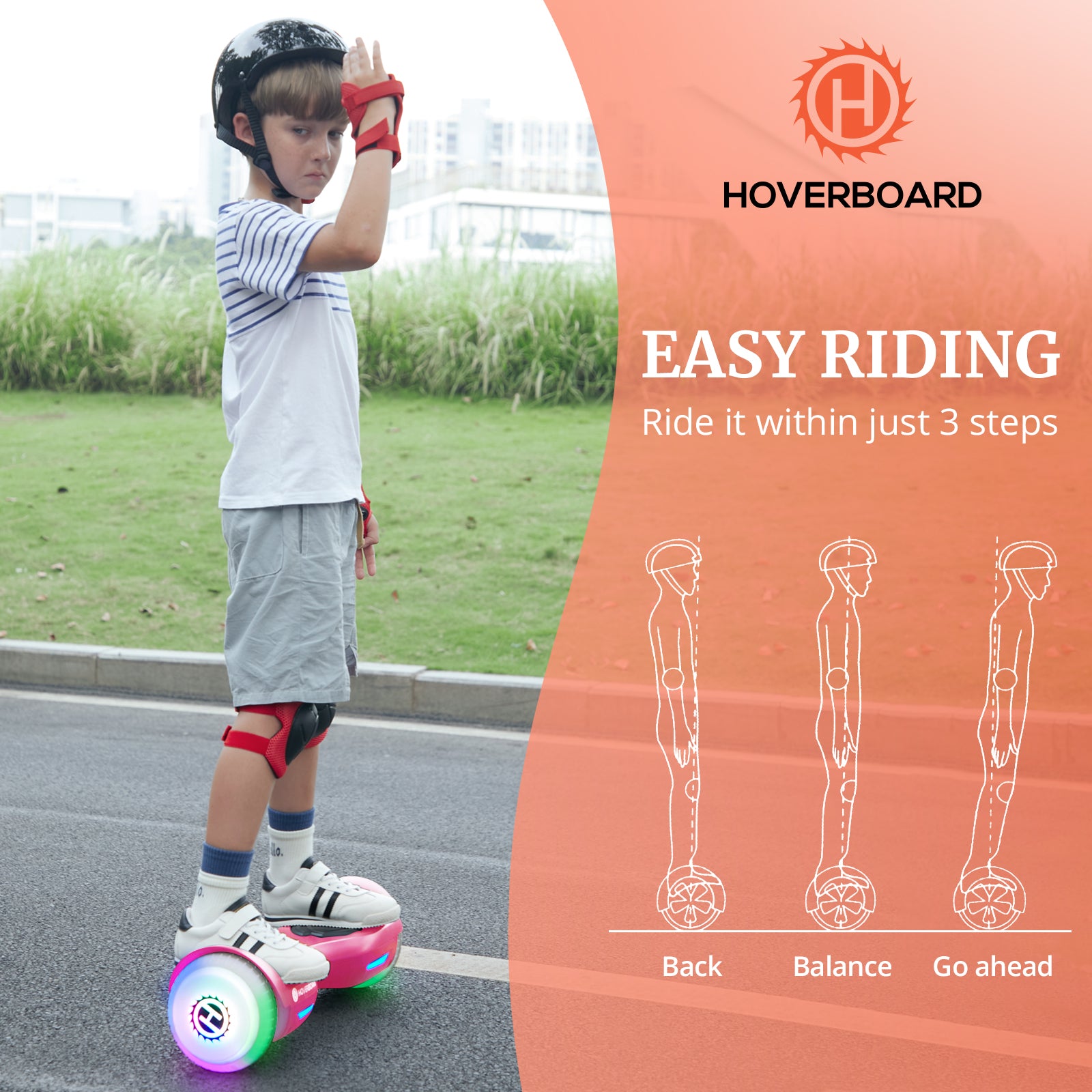 Trinity Kids Self Balancing Hoverboard with Speakers and Full Illuminated Wheels  6.5"-Max 8KM Range & 10KPH Max Speed