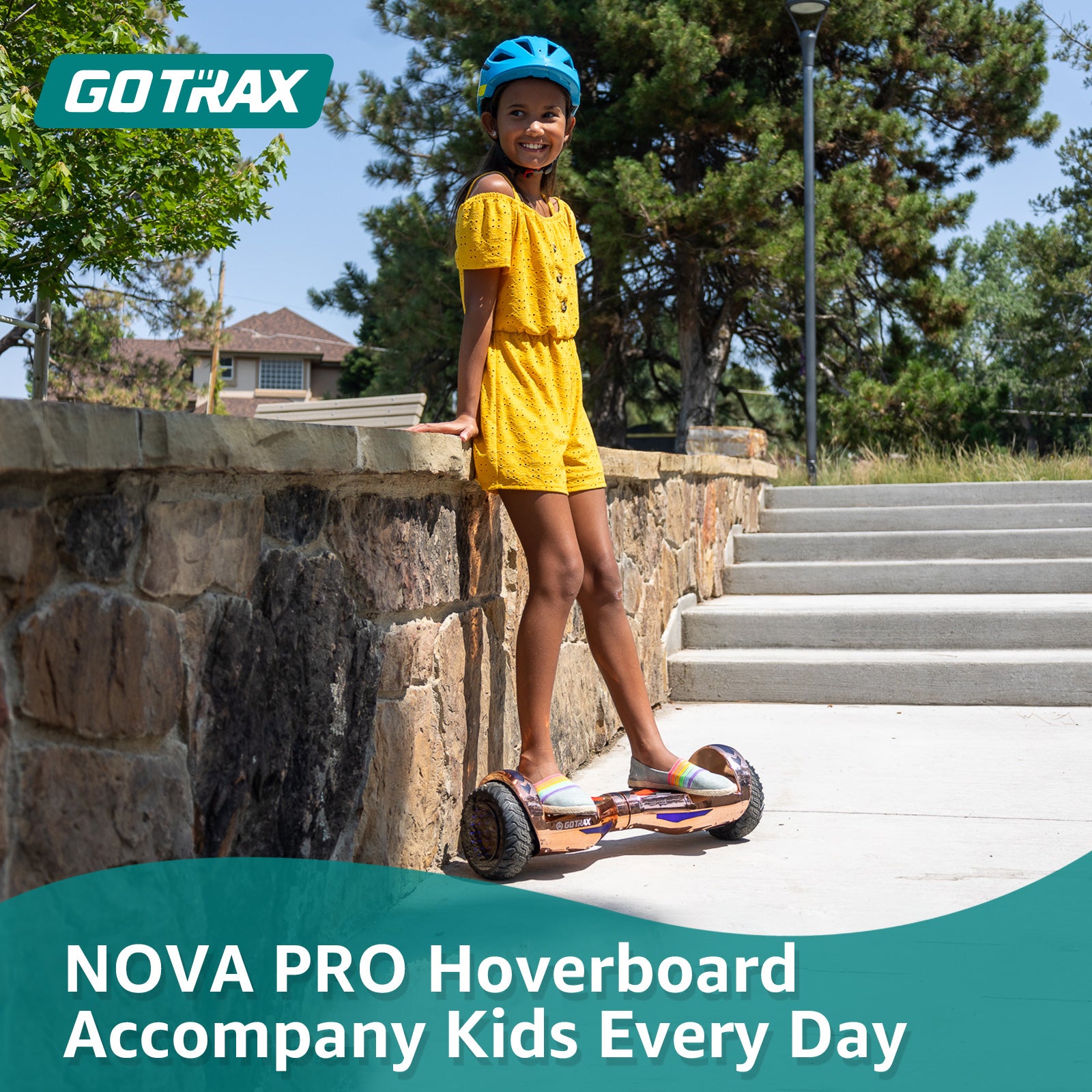 Gotrax Nova Pro All-terrain Hoverboard with Speakers and Flash Light 8.5"-Max 8KM Range & 10KPH Max Speed