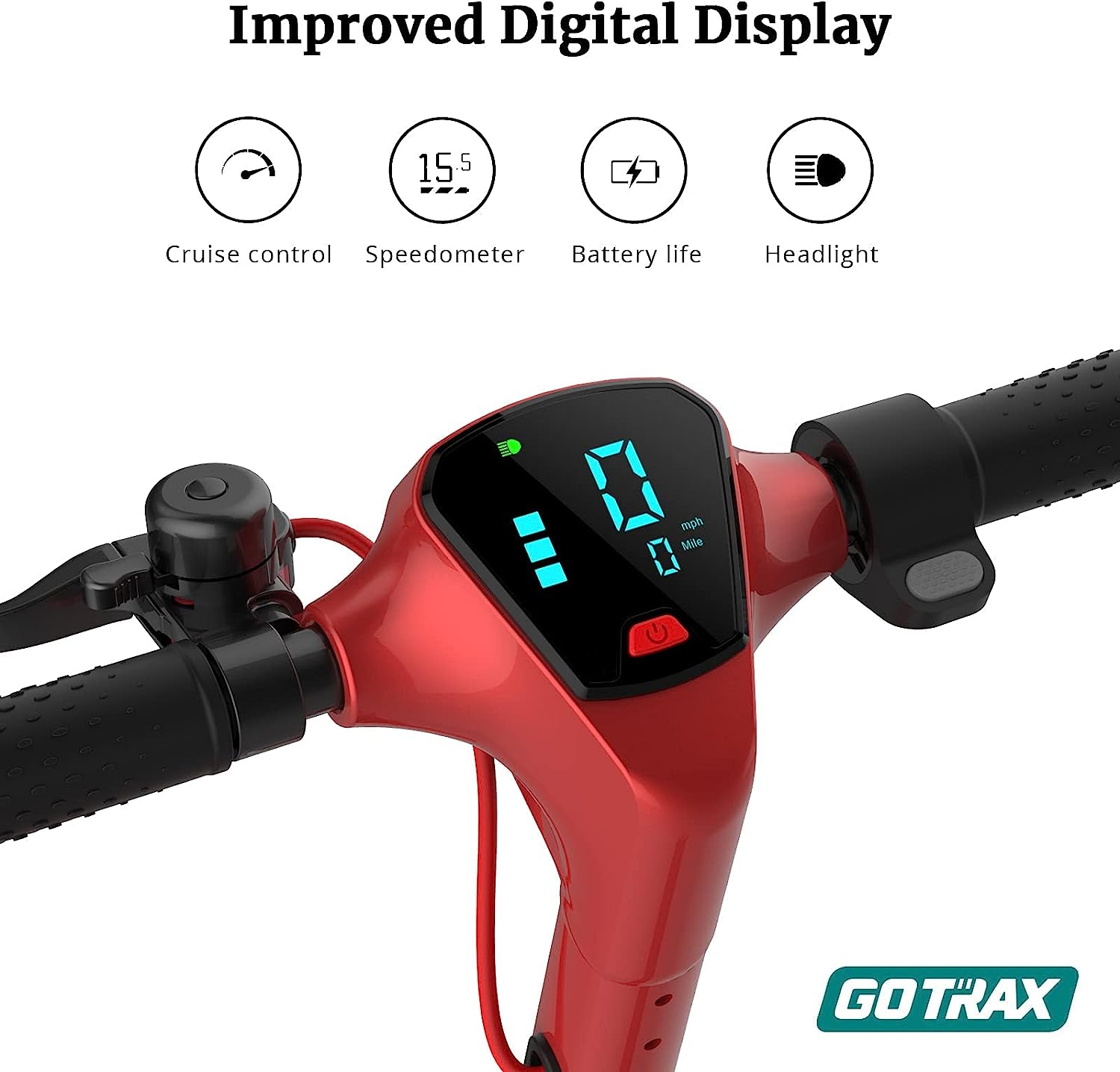 Gotrax Apex XL Lightweight Folding Electric Scooter 8.5"-Max 24KM Range & 25KPH Max Speed