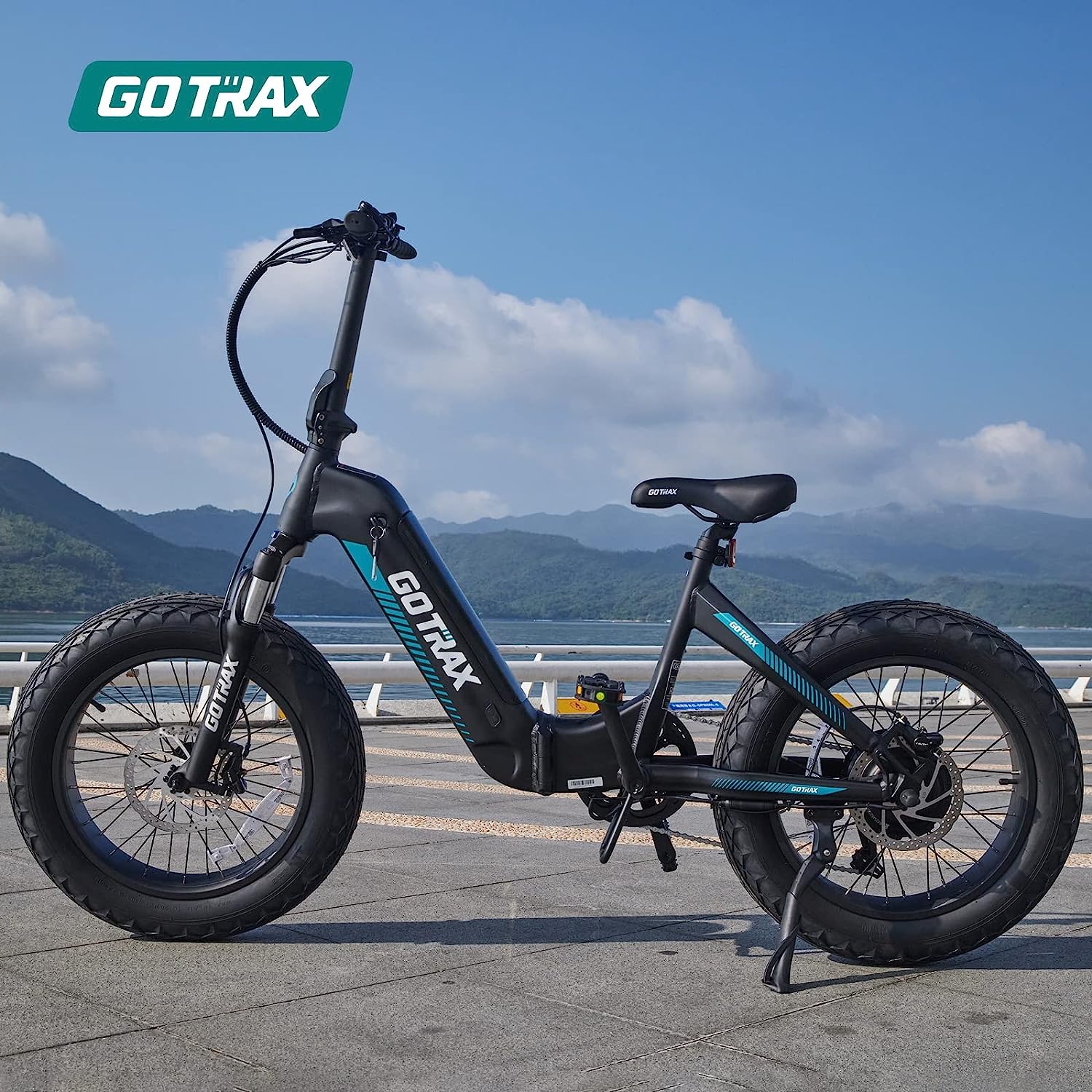 Gotrax R6 Adult Folding Electric Mountain Bike 20" x 4"-72KM(PAS Range) & 32KPH Max Speed
