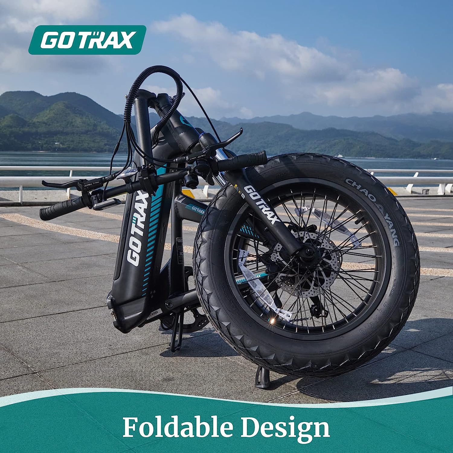 Gotrax R6 Adult Folding Electric Mountain Bike 20" x 4"-72KM(PAS Range) & 32KPH Max Speed