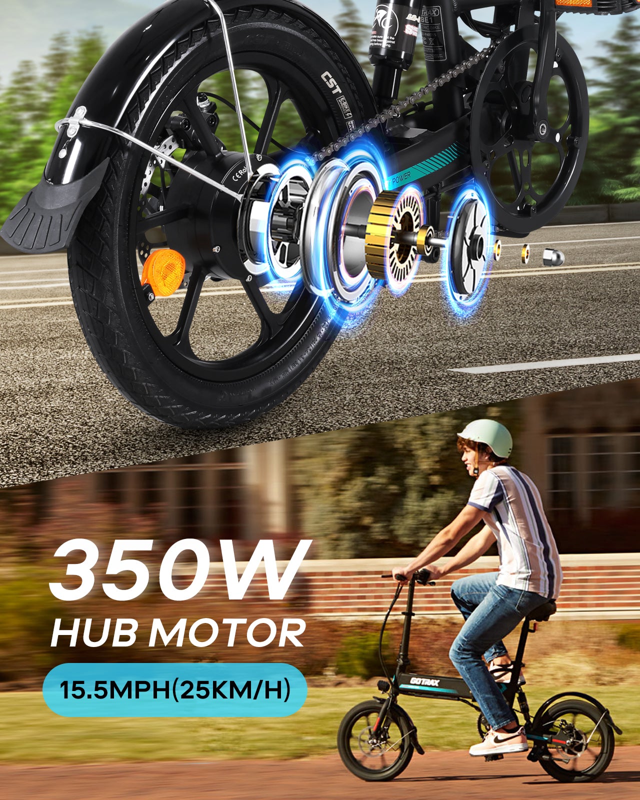 EBE1 Compact Electric Bike 16" 25KPH | 45KM Range