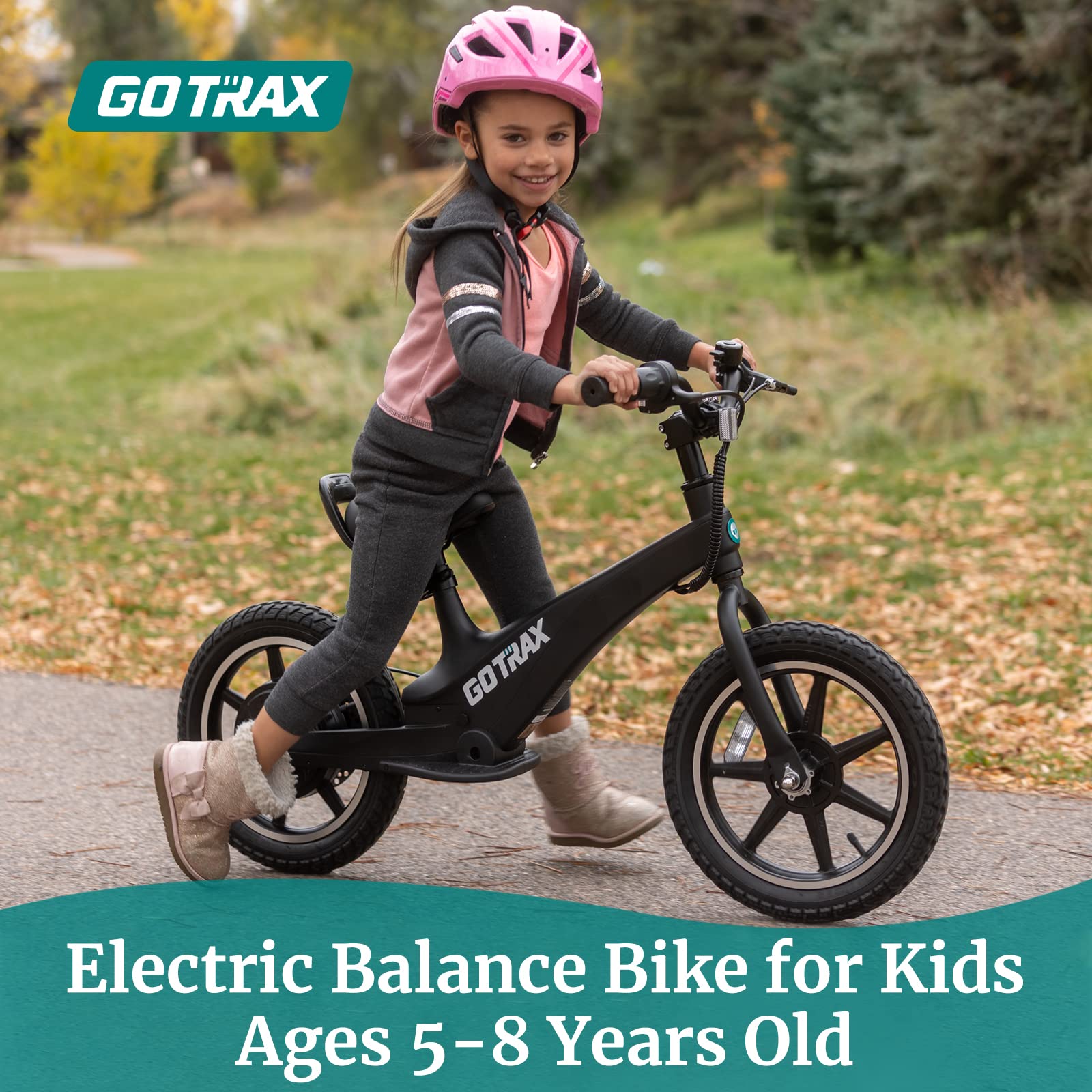 Gotrax V14 Kids Electric Balance Bike Adjustable Plus 14" Pneumatic Tire-Max 25KM Range & 19KPH Max Speed