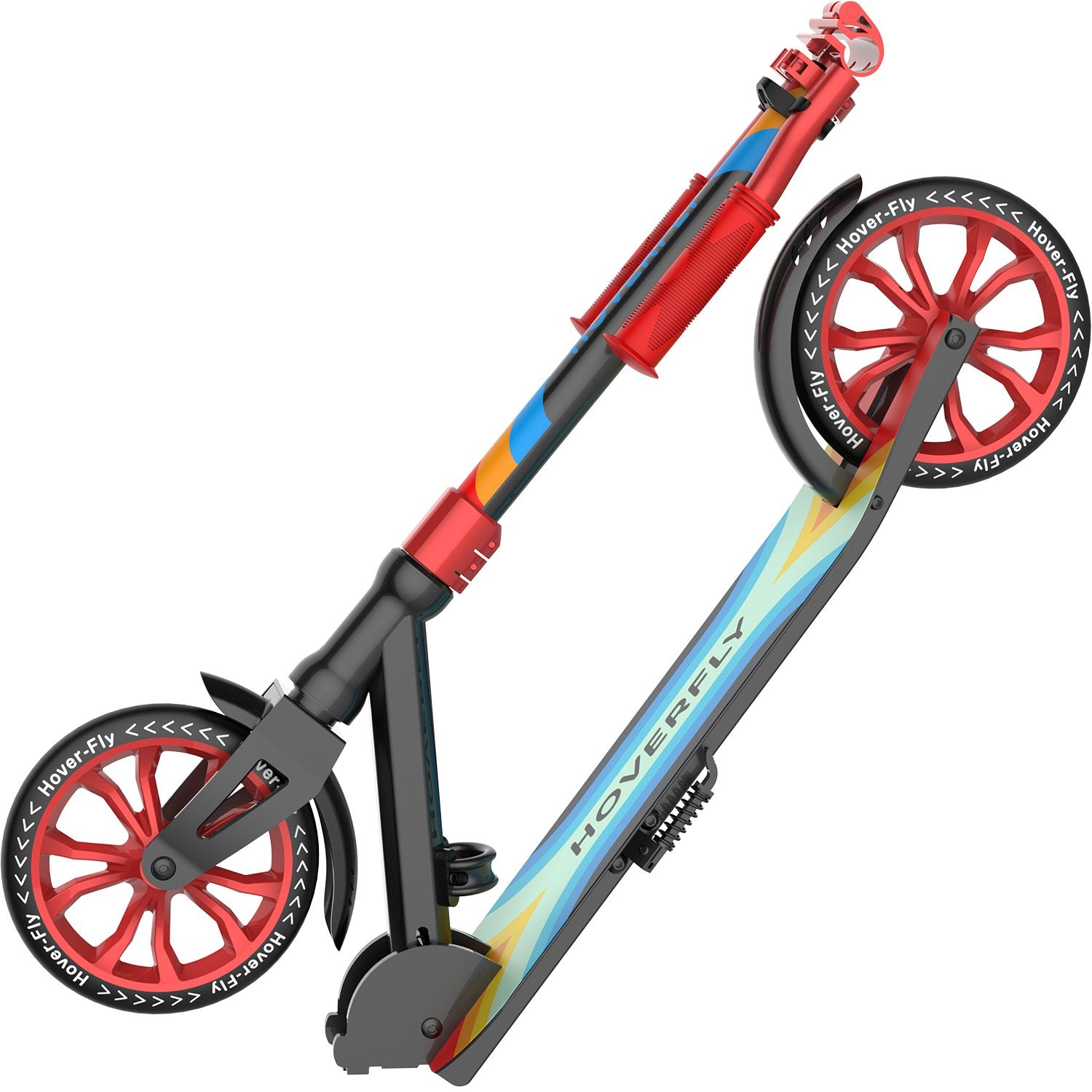KH8 Foldable Kick Scooter For All Ages Adjustable Plus 8'' PU Solid Wheels-220 lbs Max